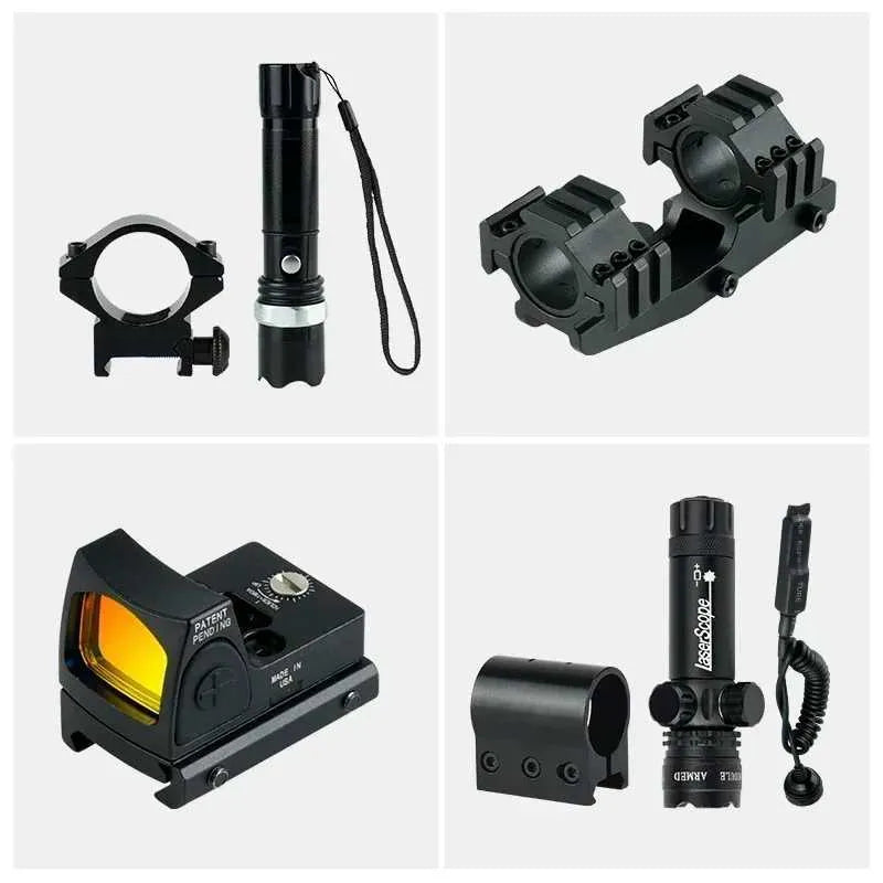 Tactical 6-24x50 AOEG Rifle Scope with Red & Green Dot Laser