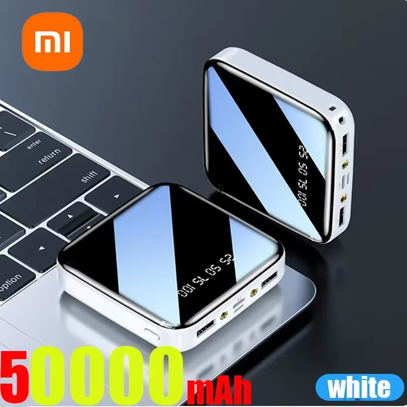 Xiaomi 200000Mah Mini Power Bank Portable Charger Mirror Screen LED Digital Powerbank External Battery for Iphone Xiaomi Huawei