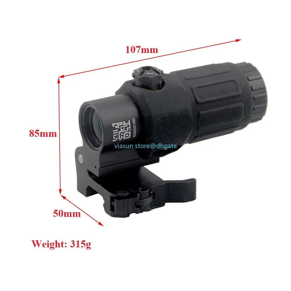 G43 Dot combination 558 G33X Sight Magnifier Collimator Sights Reflex with 20mm Holographic Scope Red Illuminated