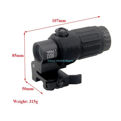 G43 Dot combination 558 G33X Sight Magnifier Collimator Sights Reflex with 20mm Holographic Scope Red Illuminated
