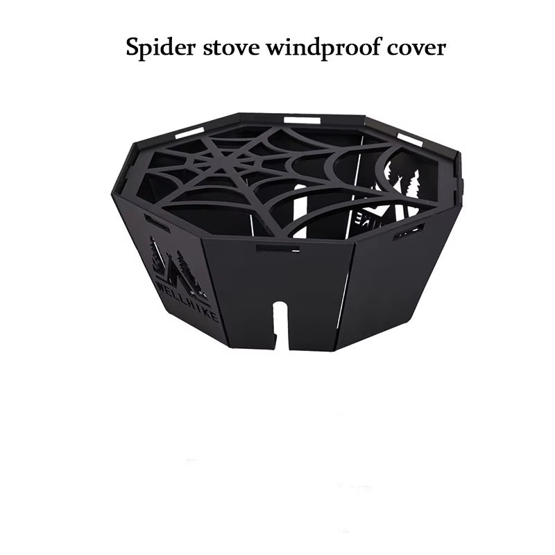 Spider Stove Black Spider Folding Card Stove Camping Tableware Camping Kitchenware Camping Barbecue Stove Gas Stove