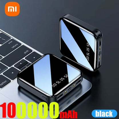 Xiaomi 200000Mah Mini Power Bank Portable Charger Mirror Screen LED Digital Powerbank External Battery for Iphone Xiaomi Huawei
