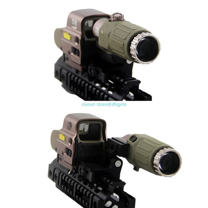 G43 Dot combination 558 G33X Sight Magnifier Collimator Sights Reflex with 20mm Holographic Scope Red Illuminated