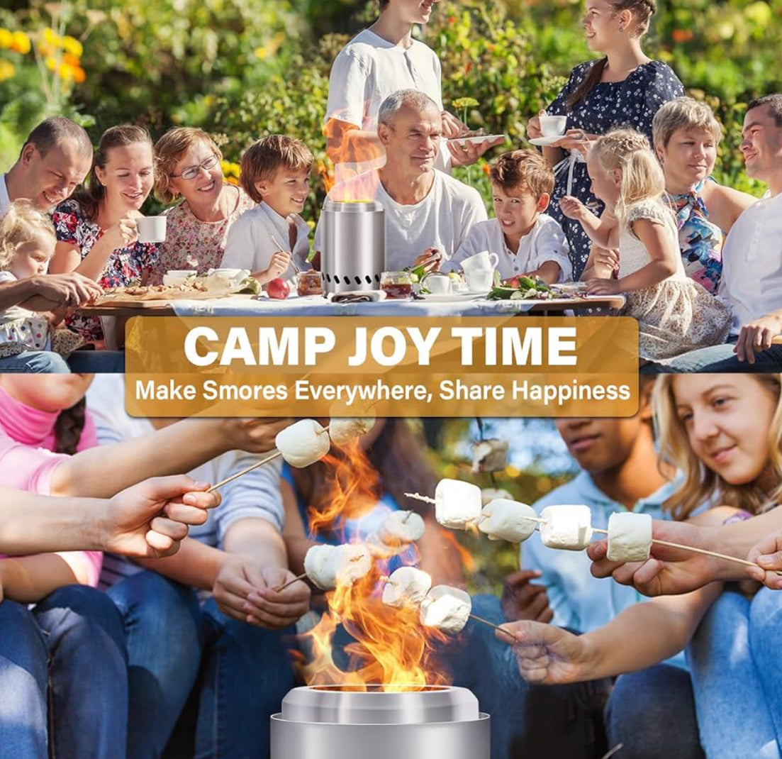 Premium Smokeless Fire Pit – Portable Stainless Steel Outdoor Bonfire for Backyard, Camping & Patio