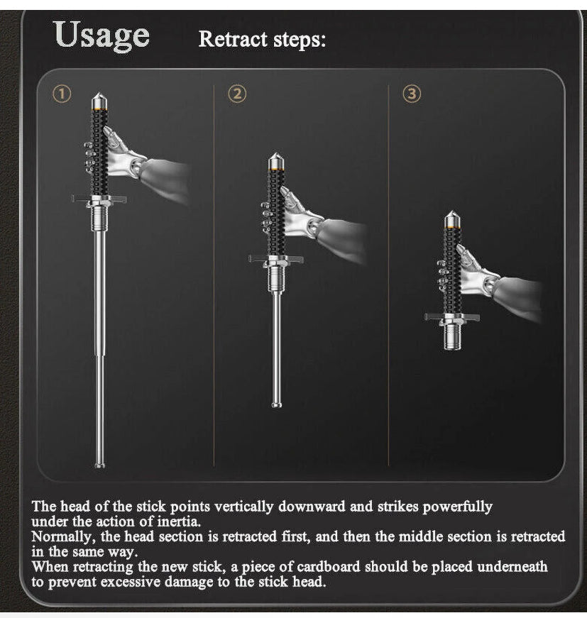 26" Automatic Expandable Trekking Pole – Lightweight & Durable