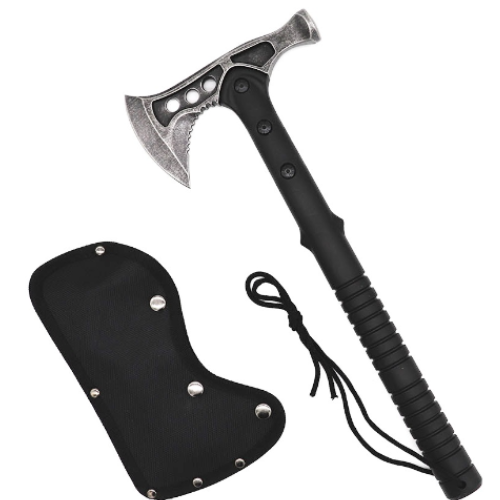 Stonewash Hunting TOMAHAWK BATTLE Axe HATCHET w Sheath Outdoor Camping Knife