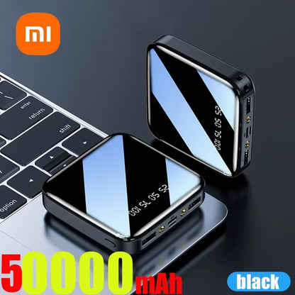 Xiaomi 200000Mah Mini Power Bank Portable Charger Mirror Screen LED Digital Powerbank External Battery for Iphone Xiaomi Huawei