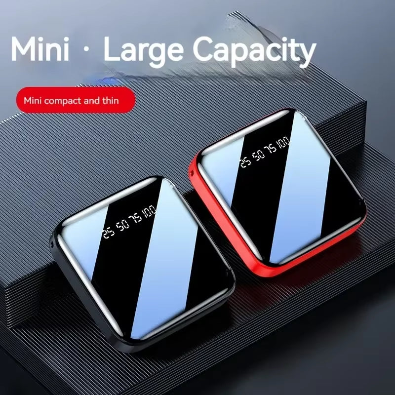 Xiaomi 200000Mah Mini Power Bank Portable Charger Mirror Screen LED Digital Powerbank External Battery for Iphone Xiaomi Huawei