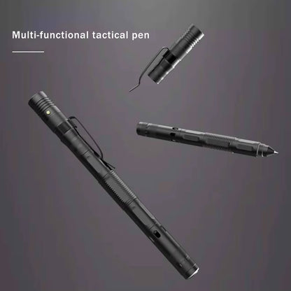 Multifunctional Ballpoint Pen with 100LM Flashlight Tactical Self-Defense Pen Fragile Window Breaker EDC Outdoor Survival Tool